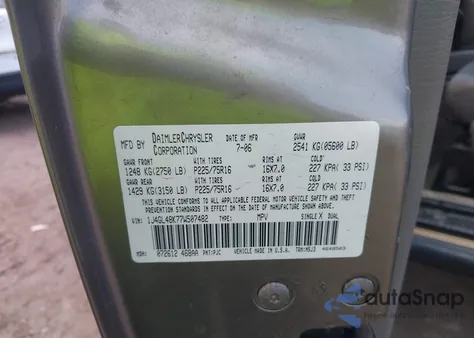 2007 Jeep Liberty Sport from USA, damaged, VIN 1J4GL48K77W507482